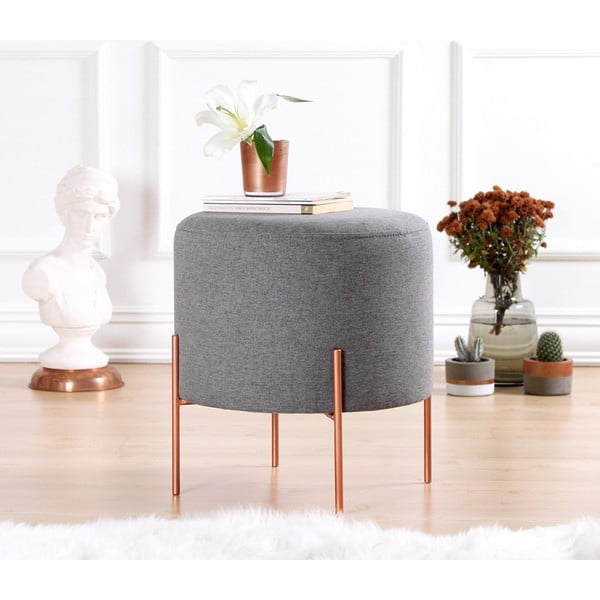 Sivý taburet Copper – Artie-image-4