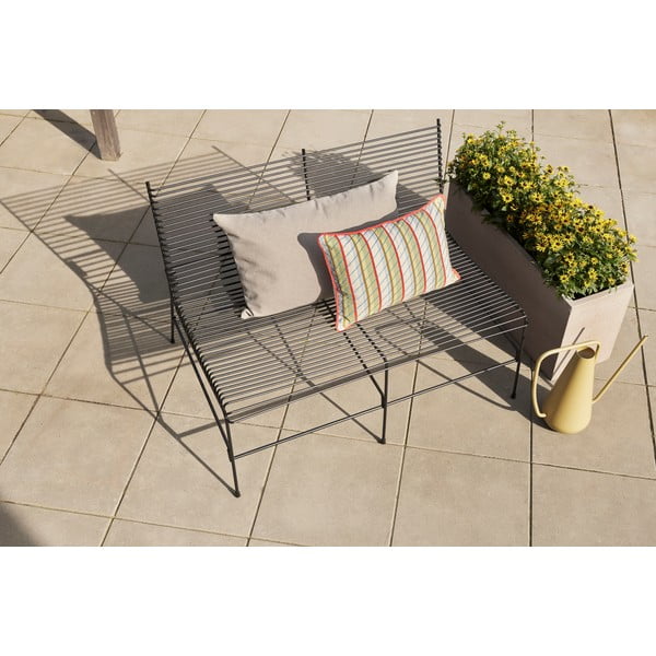 Čierna kovová záhradná lavica String – Hübsch-image-2