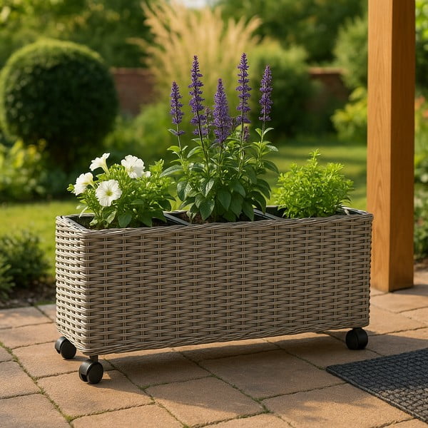 Sivý záhradný kvetináč Bonami Essentials Natural-image-1