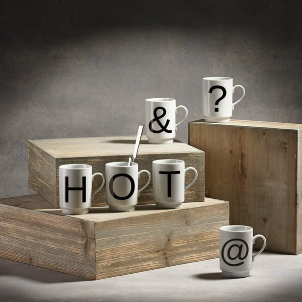 Porcelánový písmenkový hrnček KJ Collection D, 250 ml-image-1