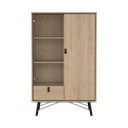 Vitrína v dekore duba v prírodnej farbe 102x162x40 cm Ry – Tvilum