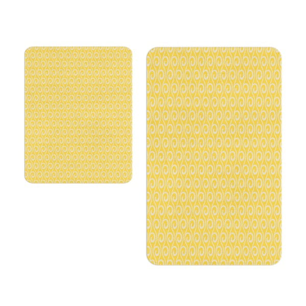 Žlté kúpeľňové predložky v súprave 2 ks – Oyo Concept