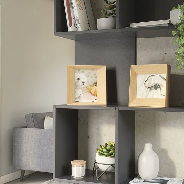 Drevený stojací rámček v prírodnej farbe 20x20 cm Lookout – Umbra-image-1