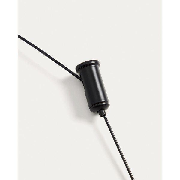 Čierne LED stmievateľné závesné svetlo s kovovým tienidlom Porte – Kave Home-image-4