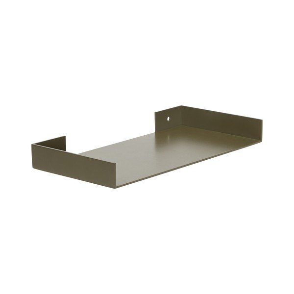 Tmavozelená kovová polica 30 cm Sheets – Hübsch-image-3