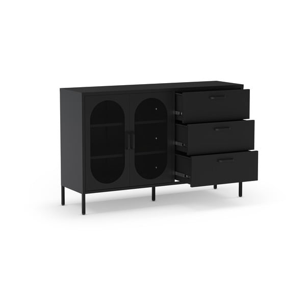 Čierna komoda 140x90 cm Diora – Marckeric-image-4
