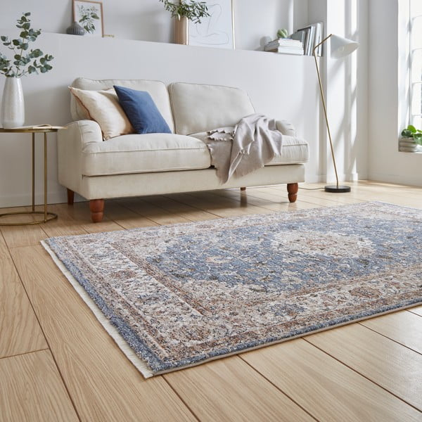 Modro-béžový behúň 80x300 cm Vintage – Think Rugs-image-2