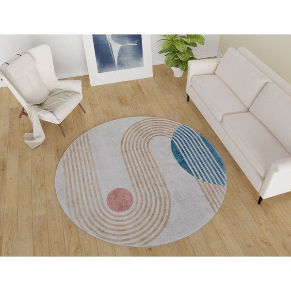 Umývateľný okrúhly koberec ø 120 cm Yuvarlak – Vitaus-image-1