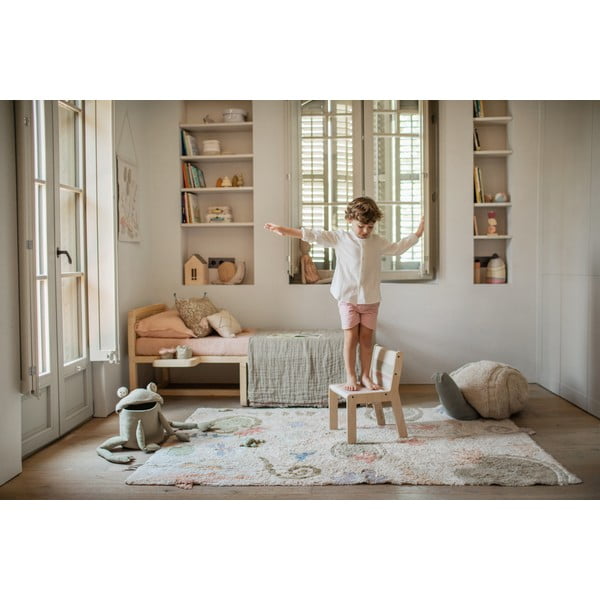 Svetlozelený látkový detský kôš na hračky ø 23x35 cm Fred the Frog – Lorena Canals-image-3