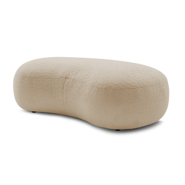 Béžová podnožka z textílie bouclé Saint-Germain – Bobochic Paris-image-3