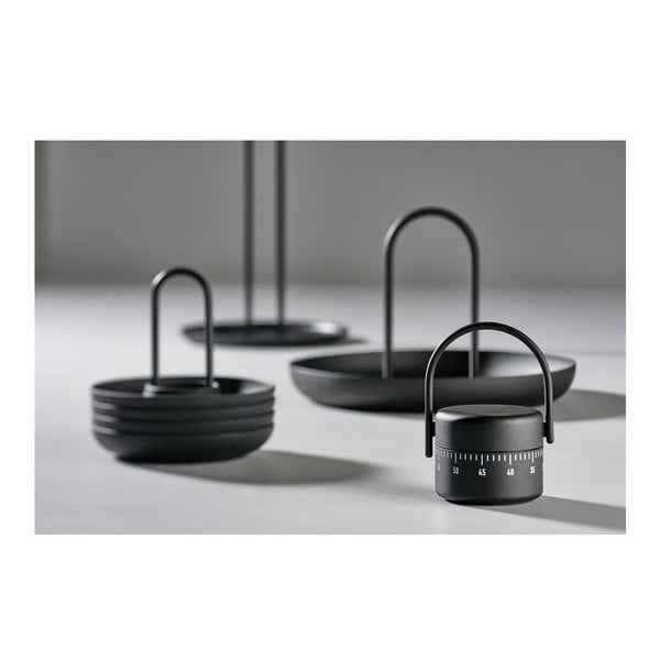 Čierna analógová kuchynská minútka Zone Singles-image-1