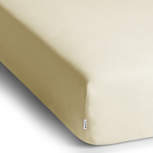 Béžová napínacia plachta jersey 180x200 cm Amber – Restilo-image-2