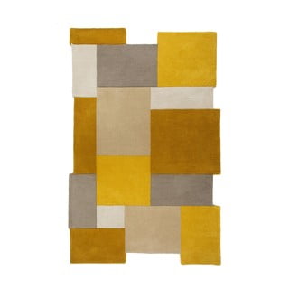 Žlto-béžový vlnený koberec Flair Rugs Collage, 120 x 180 cm