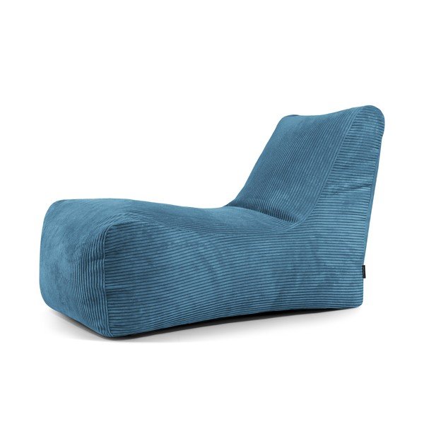 Modrý menčestrový sedací vak Lounge – SLOWDOWN