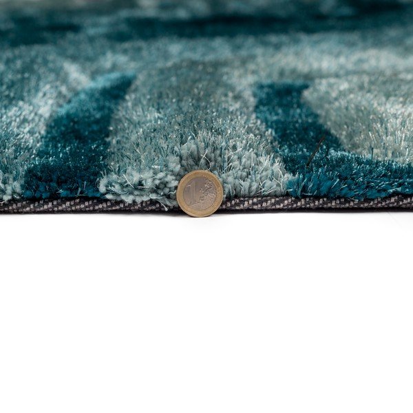 Modrozelený koberec Flair Rugs Hexagon Duck, 80 × 150 cm-image-3