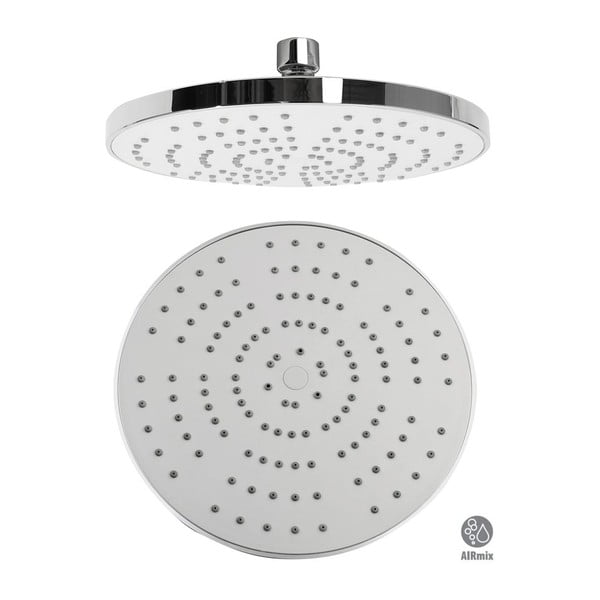 Plastová hlavová sprcha v lesklo striebornej farbe ø 20 cm – Sapho