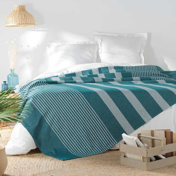 Modrý pléd 220x240 cm Adele – douceur d'intérieur-image-1