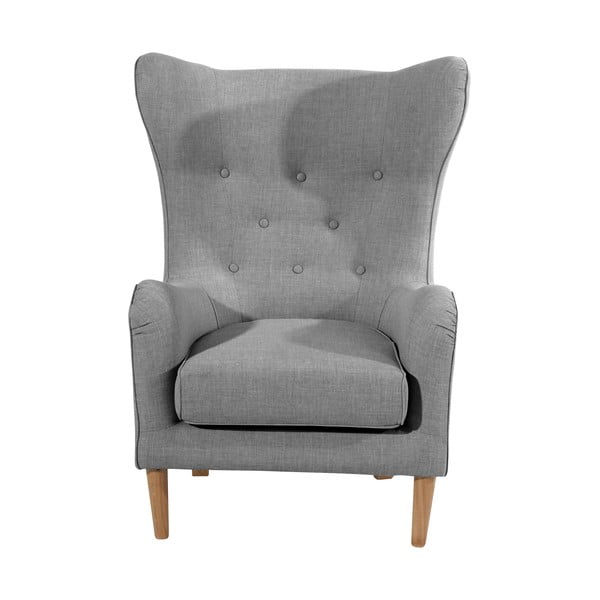 Sivé kreslo ušiak Max Winzer Miriam Linen-image-2