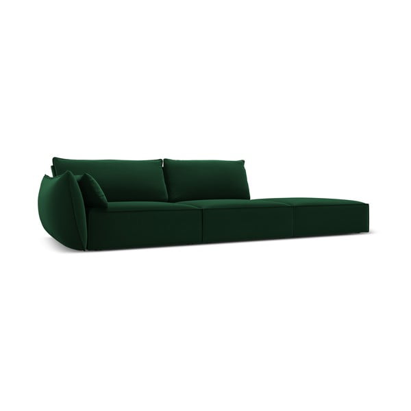 Tmavozelená zamatová pohovka ľavý roh 264 cm Vanda – Mazzini Sofas-image-2