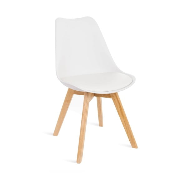 Súprava 2 bielych stoličiek s bukovými nohami Bonami Essentials Retro