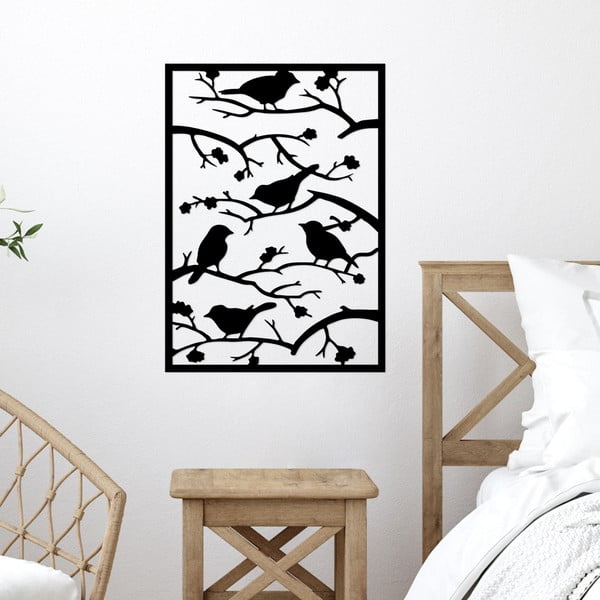 Kovová nástenná dekorácia 47x66 cm Branch &amp; Birds – Wallity-image-3