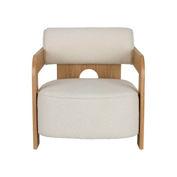 Béžové kreslo z textílie buklé Oolong – Zuiver-image-2