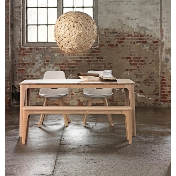 Lavica z dreva bieleho duba Unique Furniture Amalfi-image-1