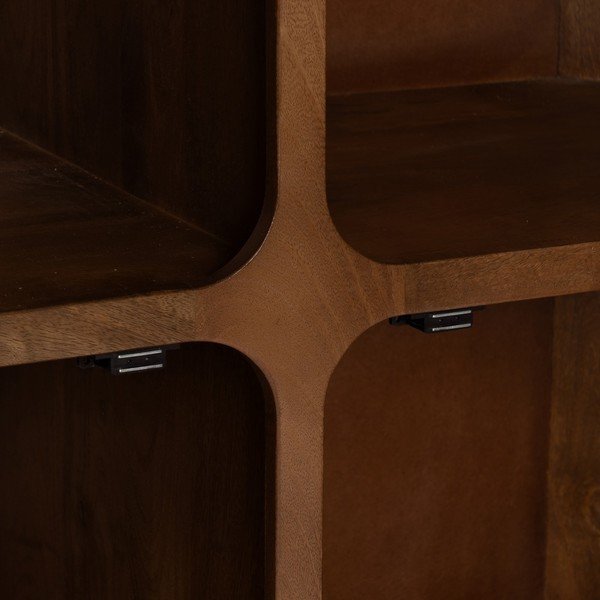 Hnedá skrinka z mangového dreva 104x110x45 cm Nosy – Ixia-image-3