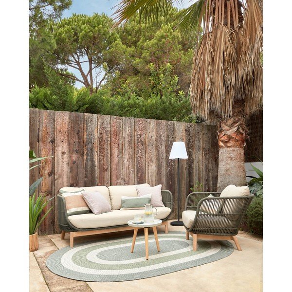 Kaki záhradná pohovka Kave Home Catalina-image-1