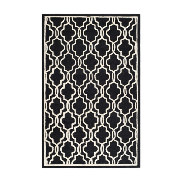 Čierny vlnený koberec Safavieh Elle Night, 152x243 cm