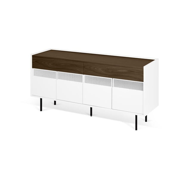 Biela komoda s prvkami z orechového dreva TemaHome Radio-image-1