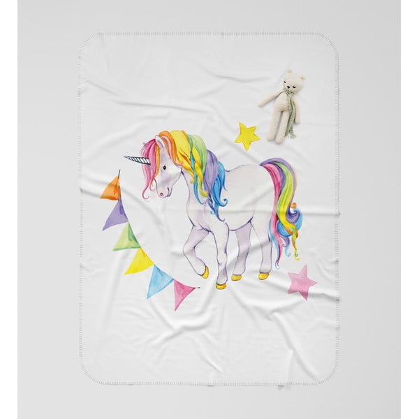 Detská deka OYO Kids Colorful Unicorn, 120 x 160 cm