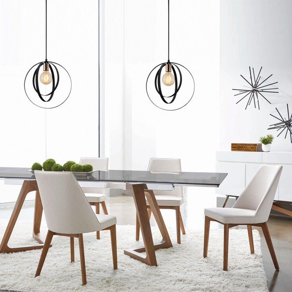 Čierne závesné svietidlo Opviq lights Vaveyla-image-4