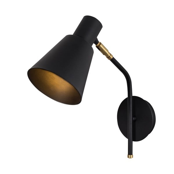Nástenné svietidlo v čiernej a zlatej farbe ø 15 cm Sivani – Opviq lights