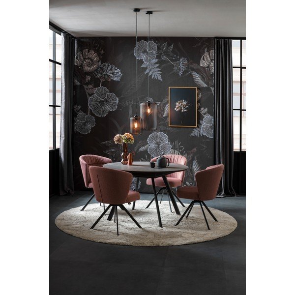 Čierne závesné svietidlo s kovovým tienidlom ø 25 cm Cage – Fischer & Honsel-image-3