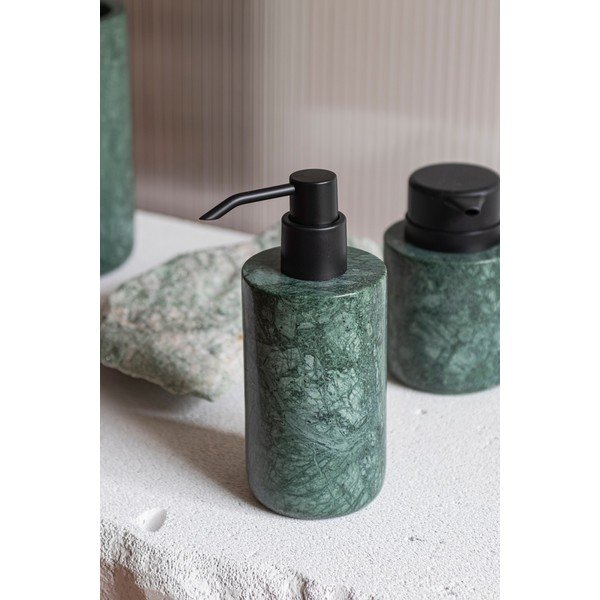 Tmavozelený mramorový dávkovač mydla 200 ml Marble – Mette Ditmer Denmark-image-1