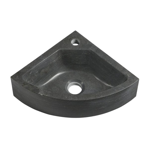Čierne kamenné umývadlo 30x30 cm Blok – Sapho