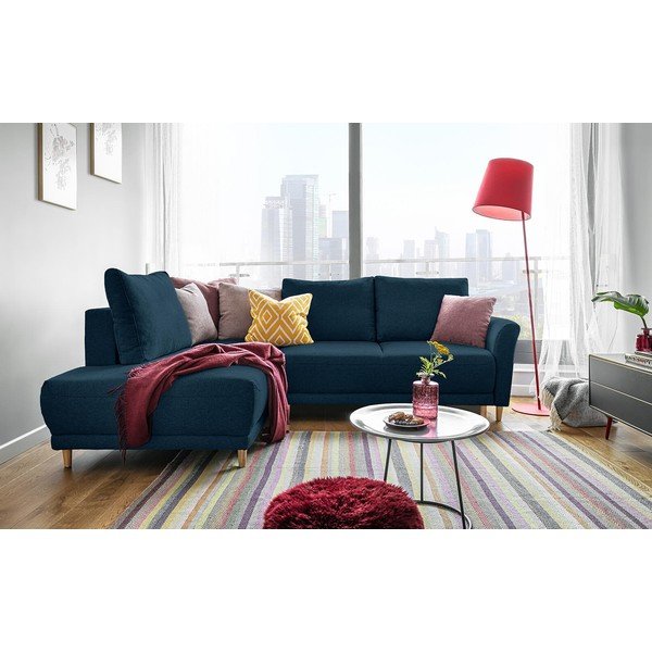 Námorníckymodrá rozkladacia rohová pohovka Miuform Lovely Annie, ľavý roh-image-1