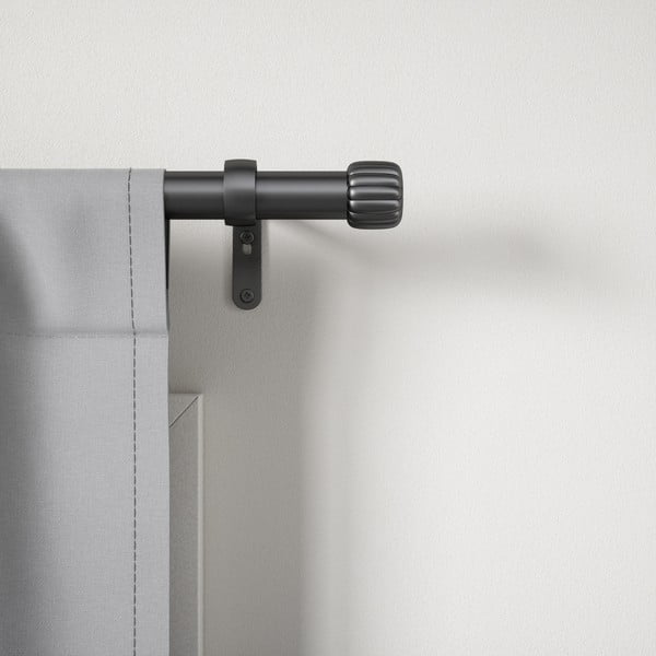 Matne čierna oceľová roztiahnuteľná garniža 168 - 305 cm Cleo – Umbra-image-1