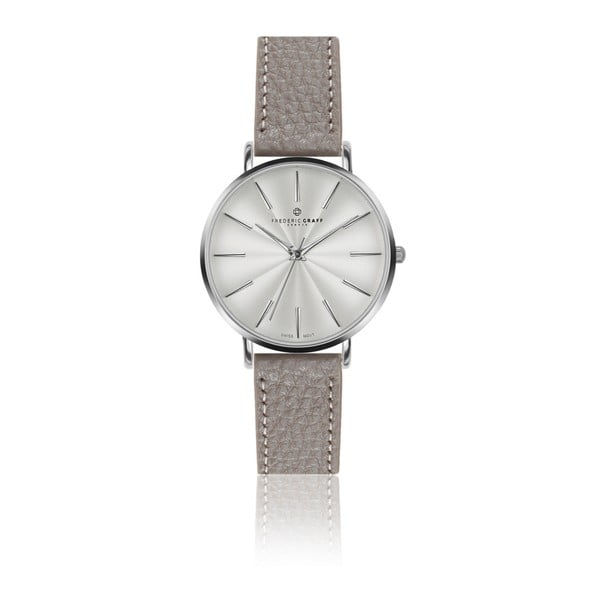 Dámske hodinky s remienkom v sivej farbe z pravej kože Frederic Graff Silver Monte Rosa Lychee Grey Leather