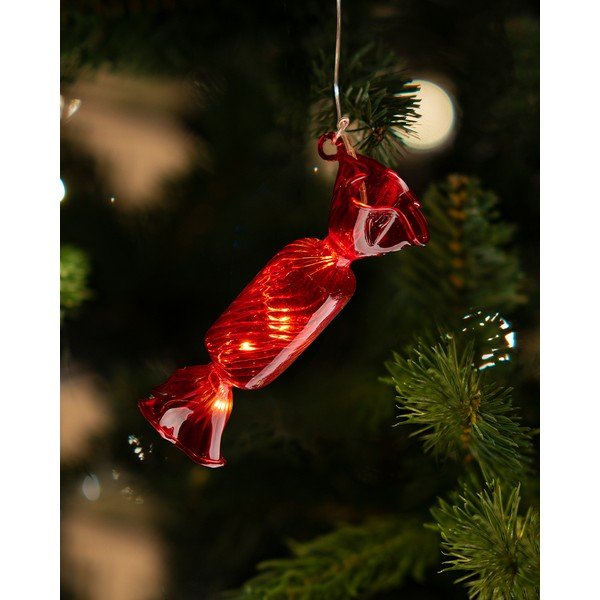 Červená závesná vianočná svetelná dekorácia ø 1,5 cm Hannah – Sirius-image-1