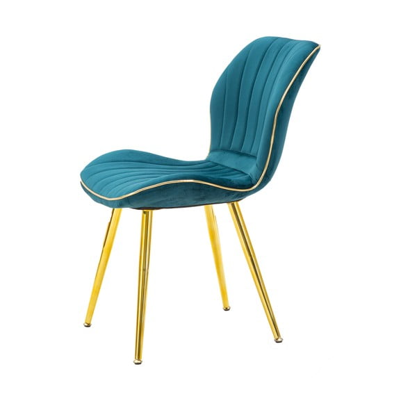 Súprava 2 tyrkysovomodrých polstrovaných jedálenských stoličiek Mauro Ferretti Paris-image-3