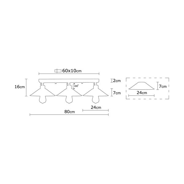 Čierne stropné svietidlo s kovovým tienidlom ø 24 cm Berceste – Opviq lights-image-4