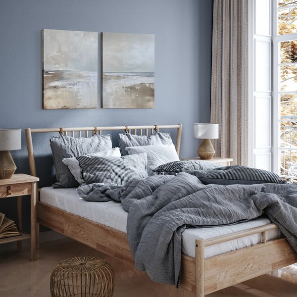 Obrazy s ručne maľovanými prvkami v súprave 2 ks 50x70 cm Breeze – Styler-image-1