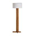 Biela/hnedá stojacia lampa s textilným tienidlom (výška  150,5 cm) Niani – Kave Home