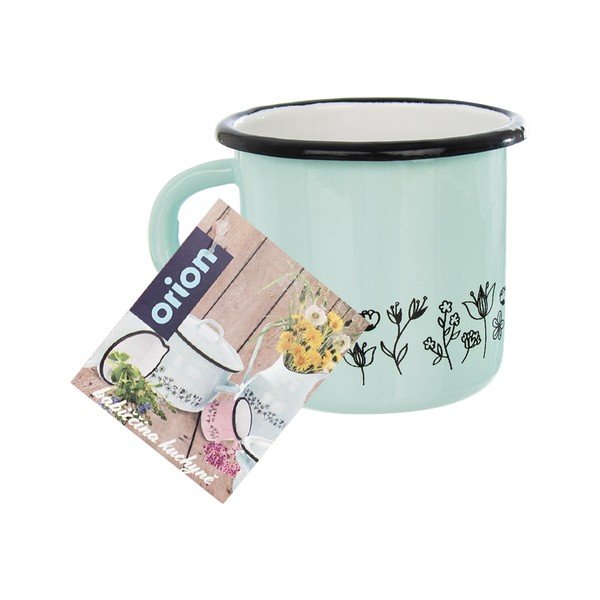 Mätovozelený smaltovaný hrnček Orion Meadow, 400 ml-image-2