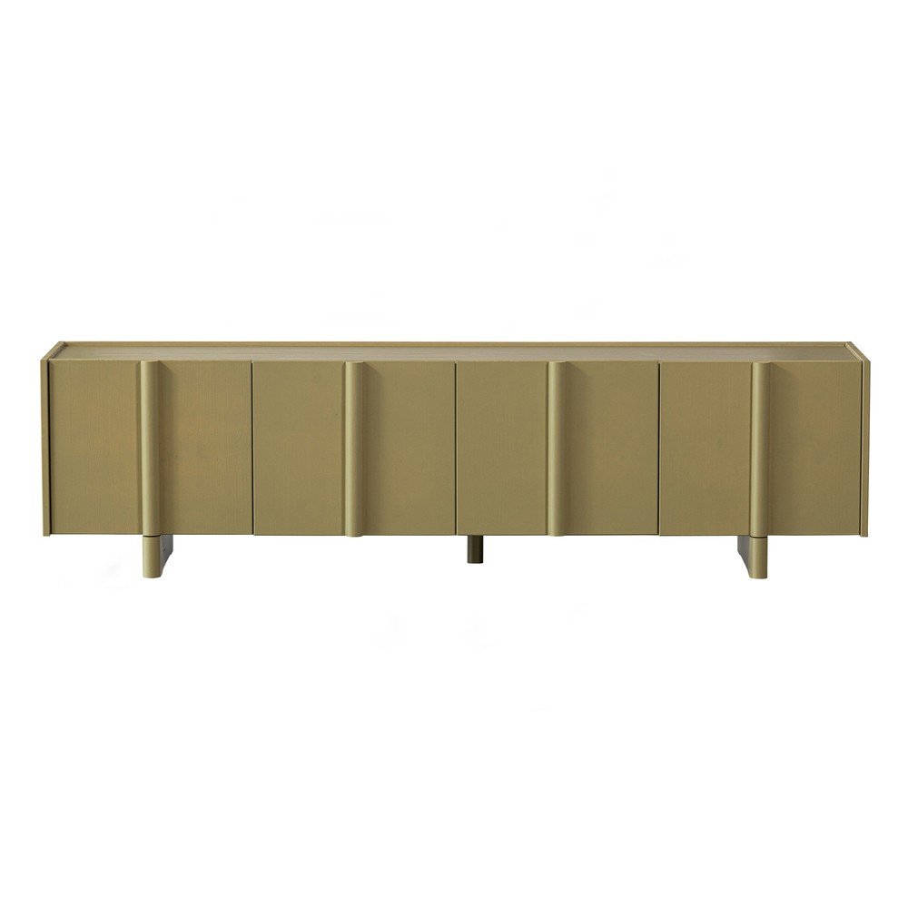 E-shop Khaki TV stolík z borovicového dreva 200x53x46 cm Basu – WOOOD