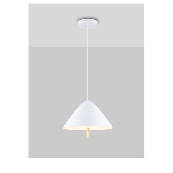 Biele kovové LED závesné svietidlo s kovovým tienidlom ø 40 cm Oros – Nova Luce-image-4