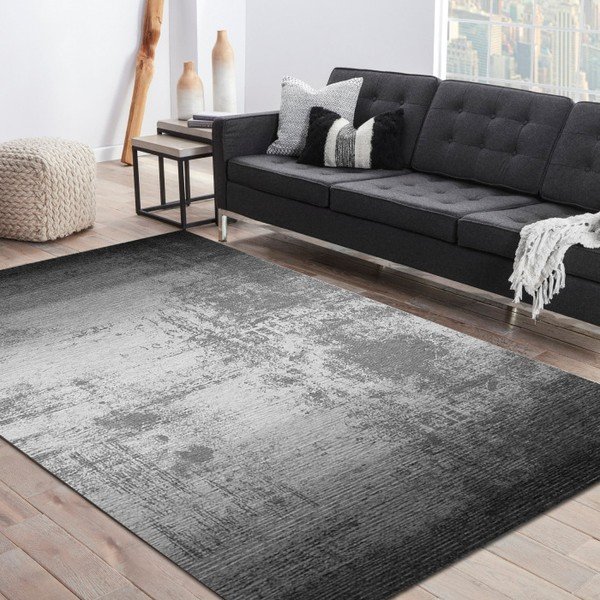 Sivo-čierny koberec Kate Louise, 80 × 150 cm-image-1