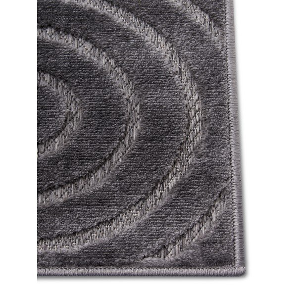 Antracitovosivý koberec 67x120 cm Iconic Wave – Hanse Home-image-3